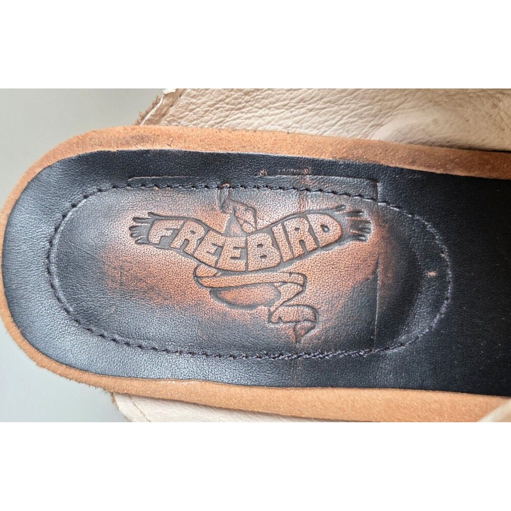 FREEBIRD Caprice Sandals Brown Distressed Leather Women's Sz 10 Heeled Mule - Picture 2 of 13